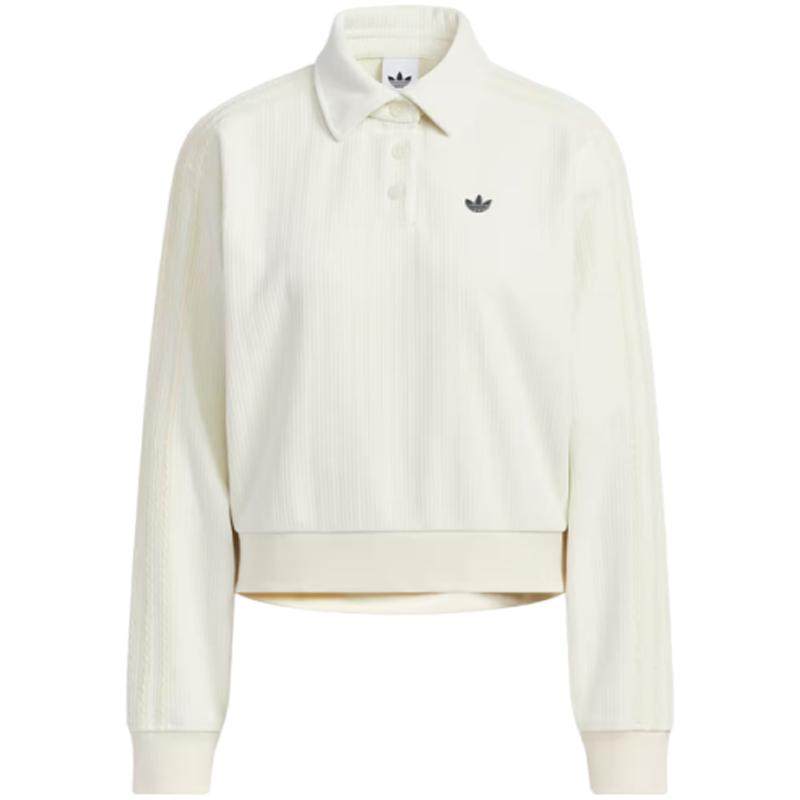 adidas阿迪达斯三叶草女子运动休闲POLO衫套头衫卫衣KS5982