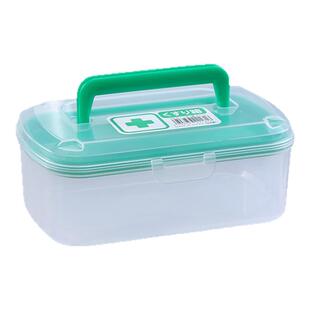 日本进口小号药箱迷你医药箱药物收纳箱便携药品收纳盒家用急救箱