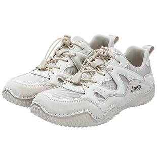 Jeep轻便一脚蹬女鞋网面透气运动鞋女2026春夏软底德训鞋女款百搭