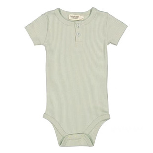 莫代尔棉坑条短袖包屁衣无骨夏季ins宝宝三角哈衣婴儿睡衣mar丹麦