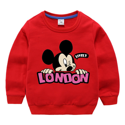 迪士尼米奇衣服2025春秋新款儿童长袖卫衣男女童纯棉上衣秋装薄款
