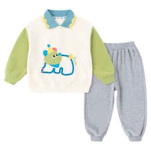 嘟嘟家男童套装春季儿童卡通卫衣裤子女童上衣长裤春装宝宝小童装