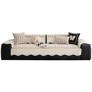 法式高级感沙发垫四季通用2025新款异形防滑坐垫冬直排防猫抓盖