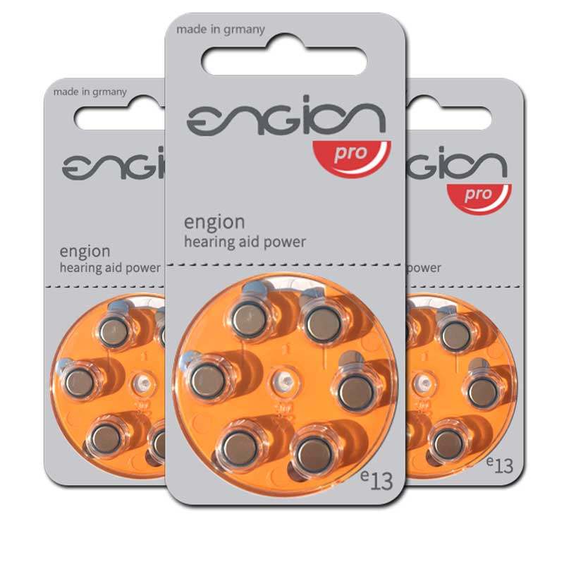 engion助听器德国引擎电池专用锌空气e13e312e10纽扣675电子原装