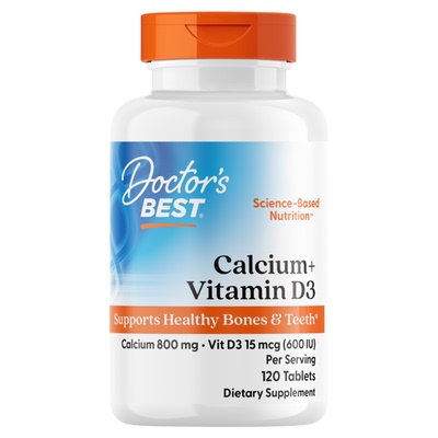 【直播专享】Doctor's Best美国官方进口成人碳酸钙片维生素VD3