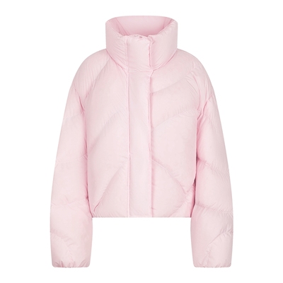 短款聚酯纤维秋水伊人立领