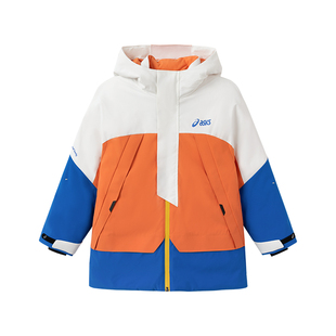 亚瑟士童装25年冬季男女童中长款户外硬壳羽绒服厚款舒适保暖外套