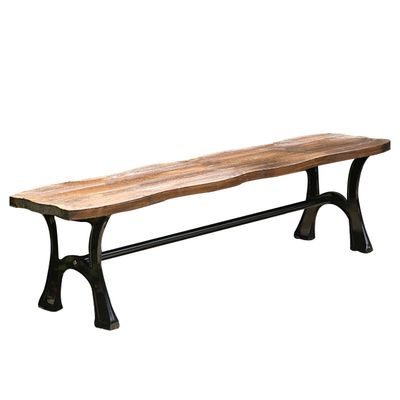 公园椅防腐木铁艺实木坐凳长条凳