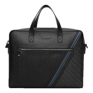 皮尔卡丹男士公文包商务通勤大容量电脑手提包男式时尚单肩斜挎包