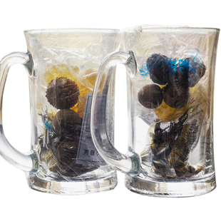 兰州特产玻璃杯装三泡台茶玉海三炮台餐饮酒店茶摊农家乐八宝茶杯