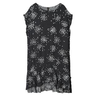 Outlets专柜撤柜正品 LA夏装2025新款优雅简洁大方显瘦波点连衣裙