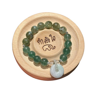 贝奇手作·《森林木》绿色系水晶手串 绿草莓晶/葡萄石/绿幽灵