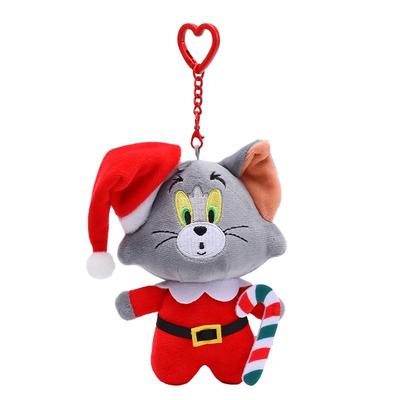 HUGKIS猫和老鼠圣诞装毛绒挂件