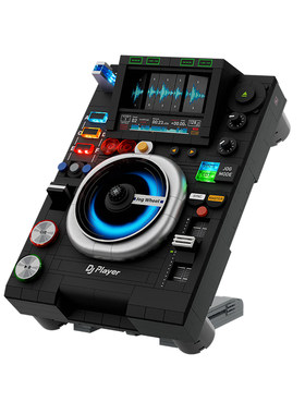 【拼奇积木】复古DJ打碟机摆件拼搭益智玩具蓝牙播歌创意礼物