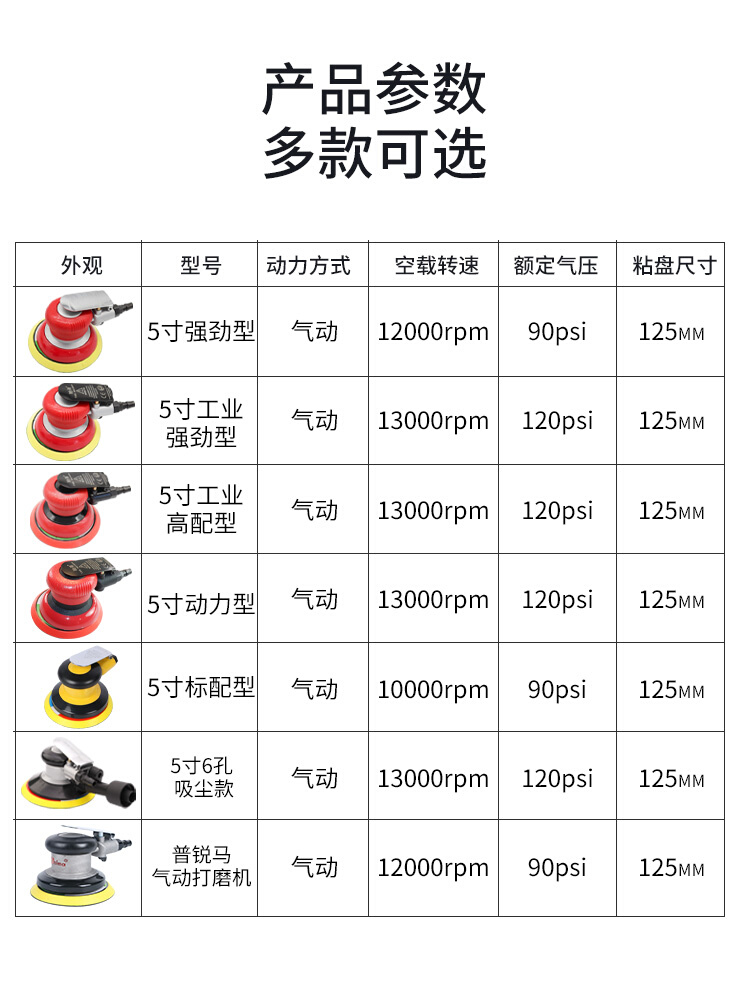 驰甬牌气动工具大全木工汽车漆面研磨打蜡亚克力大理石抛光打磨机