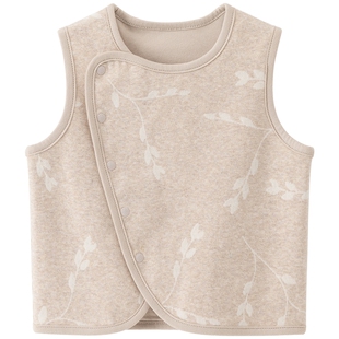 【糯米绒】婴幼儿背心马甲春秋季宝宝保暖马夹坎肩开衫小外套蓄热