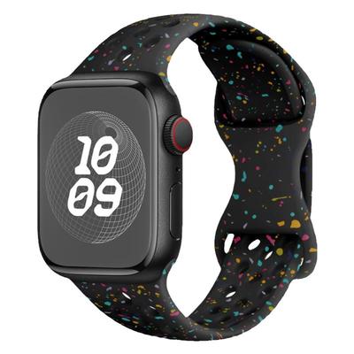 BKHK适用苹果iwatch透气硅胶表带