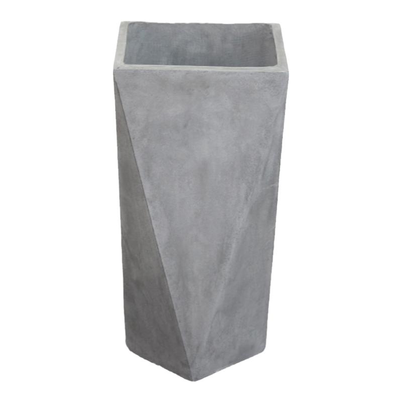 欧式菱形水泥花盆镁泥创意简约家用阳台绿植花卉花箱高方大号简约