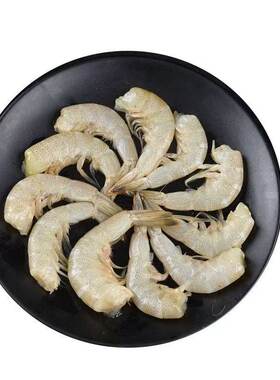 生鲜新鲜冰鲜小白虾对虾批发纯野生羊毛虾去头虾尾虾仁冷冻海鲜