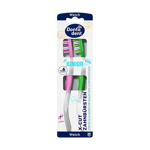 dm 现货德国Dontodent东拓儿童6-12岁学生软毛牙刷家庭装牙膏可选
