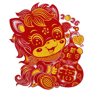 生肖马窗花金色版马年植绒门贴一对双面玻璃贴春节福禄玻璃贴立春
