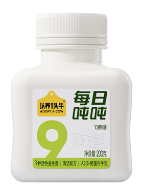 认养一头牛低温酸奶每日吨活性益生菌酸奶零蔗糖原味无代糖酸牛奶