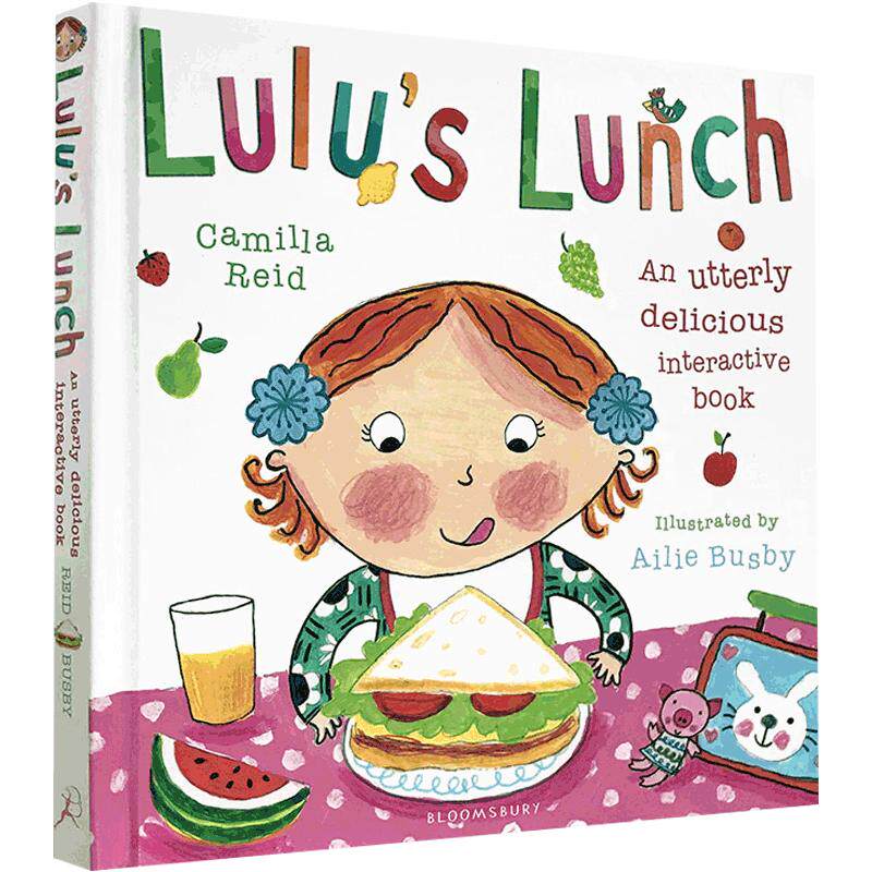 英文原版 Lulu's Lunch 露露的午餐 幼儿启蒙趣味认知 露露 Lulu系列 精装触摸操作书 幼儿启蒙趣味认知图画翻翻书操作机关书