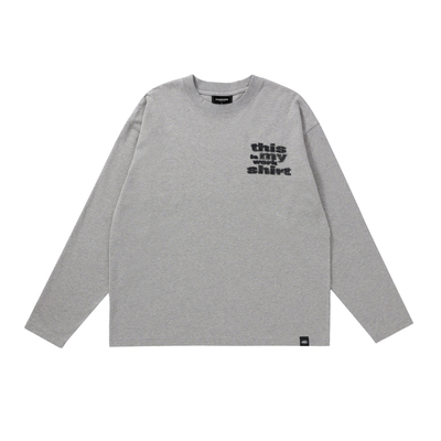 Makemore乱绣staff系列长袖T恤男