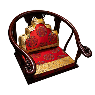 中式靠山枕茶椅垫圈椅坐垫靠垫防滑可拆洗定制云朵沙发抱枕靠背垫