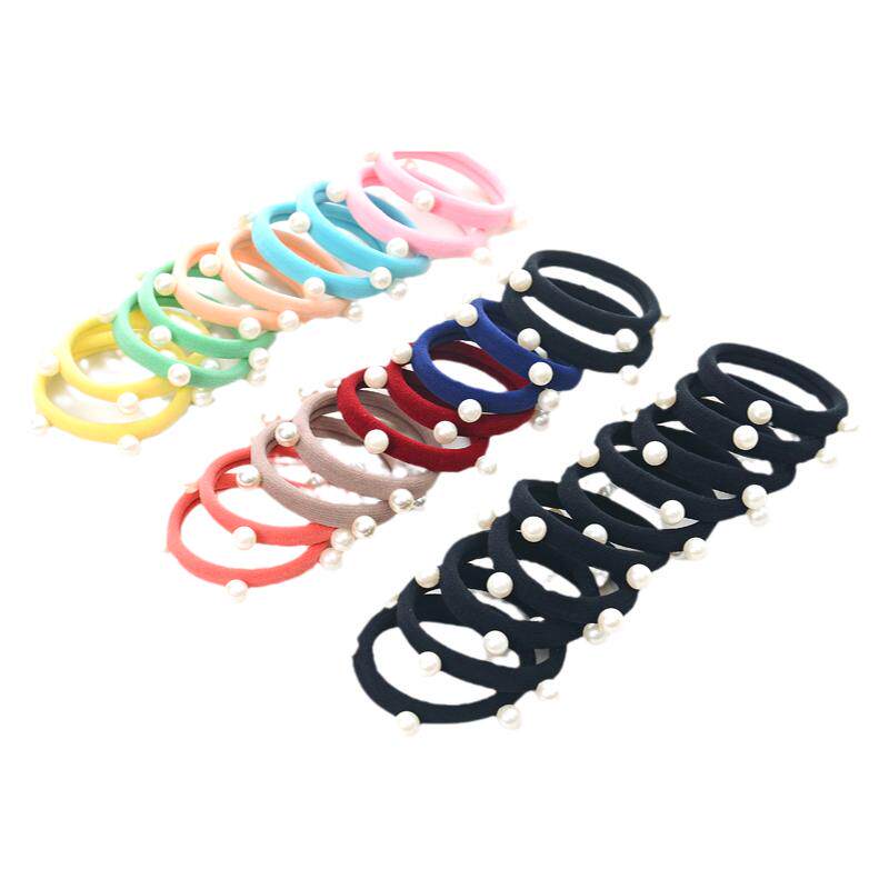扎头发饰品橡皮筋发圈头绳头饰简约百搭珍珠成人弹力发绳皮套
