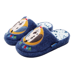 家丽芙儿童拖鞋男童女童秋冬卡通加绒加厚保暖足弓硬底室内棉拖鞋