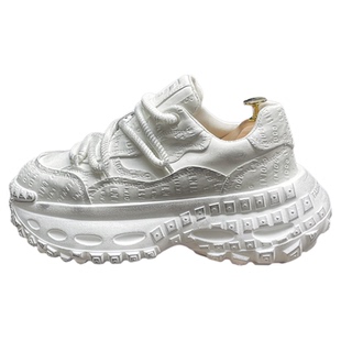 厚底老爹鞋男款2026冬季新款缓震慢跑鞋复古擦色男鞋百搭运动鞋子