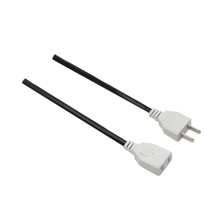 二脚插头一体带线公母插2孔监控弱电专用电源插头灯带供电平方