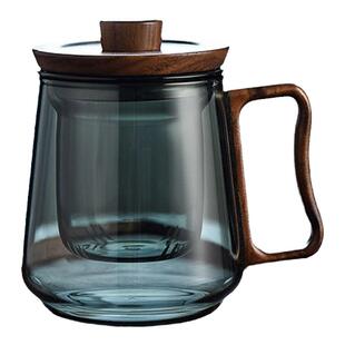 茶水分离泡茶杯办公室男女士沏茶三件杯大容量带盖带过滤绿茶茶杯