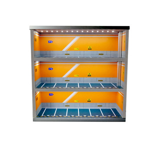 1:64合金车模收纳柜车模摆放场景小比例收藏防尘发光多层停车场