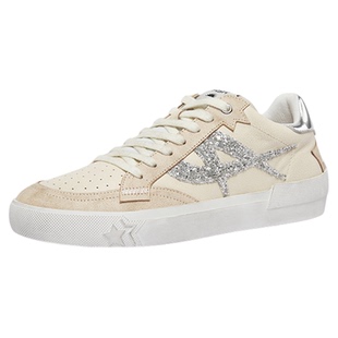 ASH女鞋2025秋季款MOONLIGHT真皮亮片复古做旧脏脏鞋女休闲板鞋