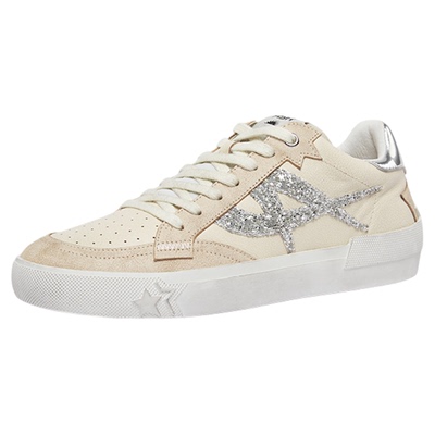 ASH女鞋2025秋季款MOONLIGHT真皮亮片复古做旧脏脏鞋女休闲板鞋