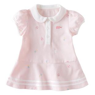 【商场同款】戴维贝拉女童连衣裙夏装休闲polo裙宝宝短袖裙子洋气