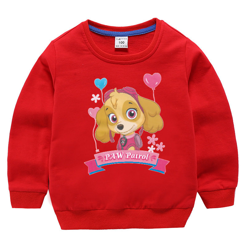 汪汪队天天衣服春秋款女童长袖卫衣女宝宝纯棉薄款上衣儿童秋装潮