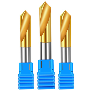 HSS镀钛中心钻头定心钻90度加长中心钻不锈钢点孔定位定点倒角刀