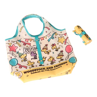 新史努比小黄鸟75周年卡通折叠购物袋单肩包手提大容量环保托特包