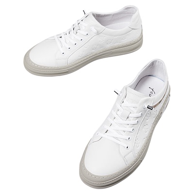 FED真皮男鞋春夏头层牛皮平底软底透气运动休闲鞋男板鞋小白鞋男