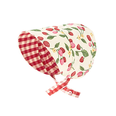 尼多熊婴儿帽子纯棉防晒帽双面戴