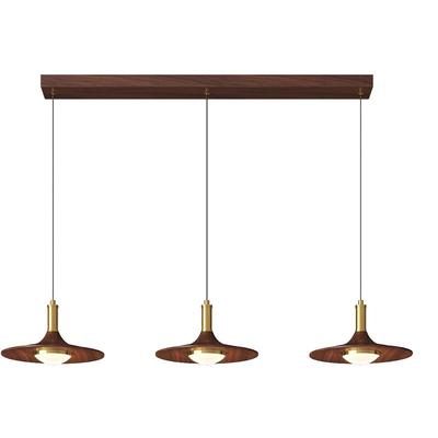 胡桃木中古风餐厅飞碟吊灯吧台灯