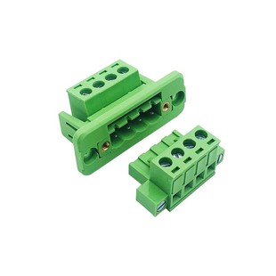 穿墙免焊对接2EDGWC5.08 带法兰固定框架插拔式接线端子对插端子