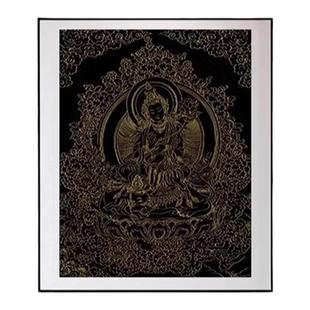 普贤菩萨非遗唐卡手绘diy唐卡西藏手绘唐卡挂画唐卡画布描金线稿