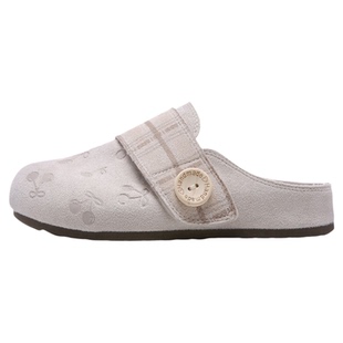 鲁鲁蛋加绒勃肯鞋女2026新款秋冬懒人鞋一脚蹬包头半拖鞋外穿女鞋