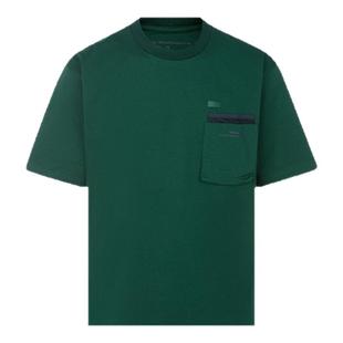 白山/WHITE MOUNTAINEERING 男士春季纯色圆领口袋休闲短袖T恤