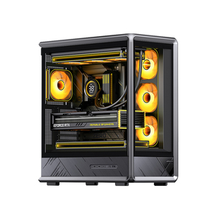 乔思伯D401海景房机箱ATX背插台式电脑MATX立式360水冷主机外壳
