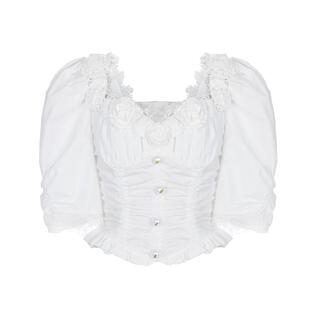 【淡人】lefame拉飞姆时尚高级轻奢收腰短款衬衫短袖